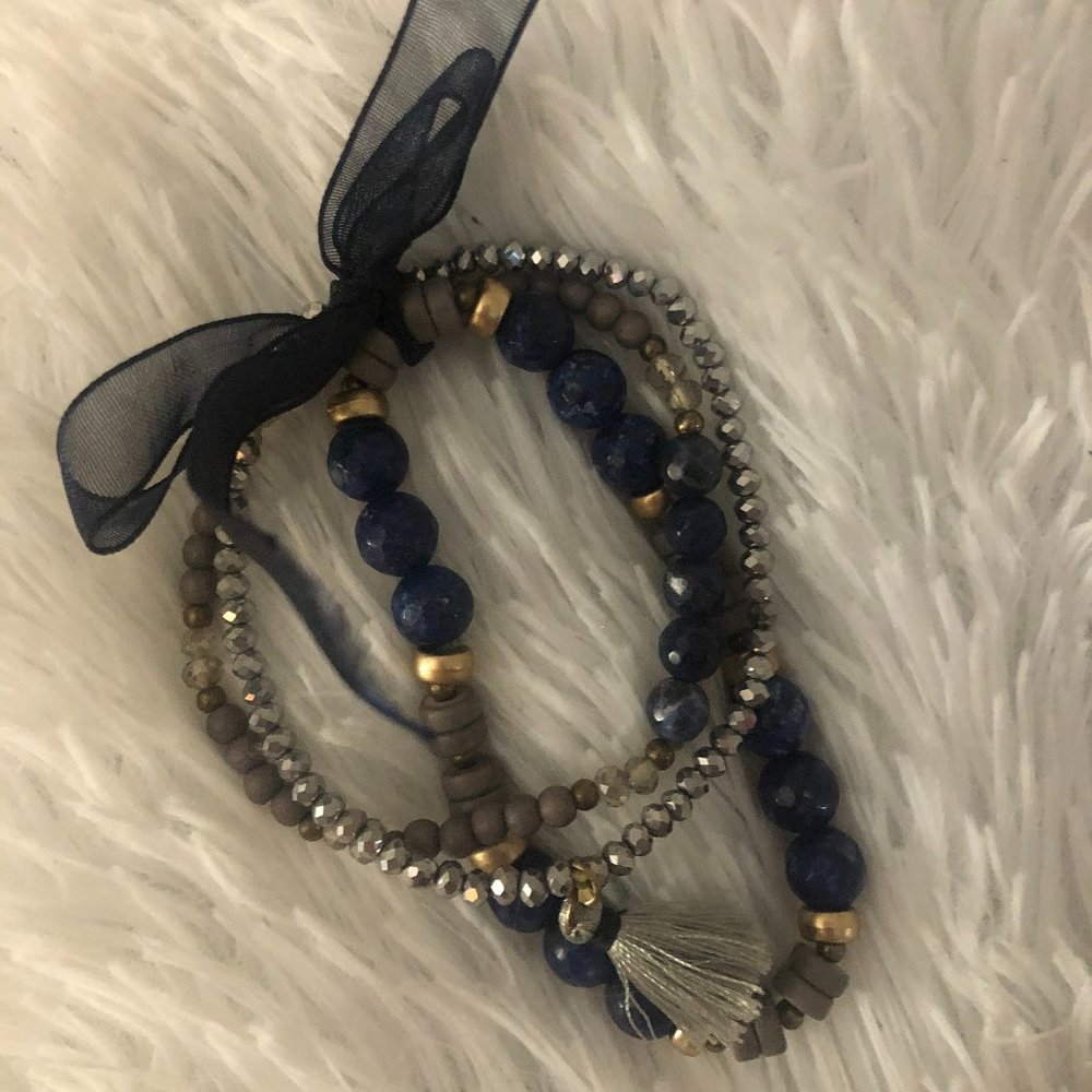 Blue Bracelet Stack